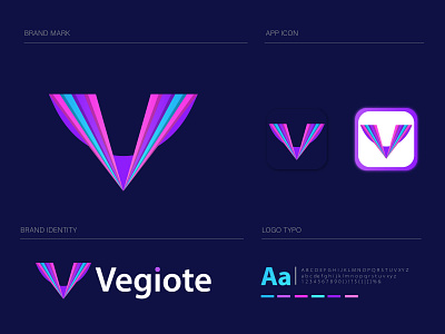 V Letter Logo | Vegiote | Brand Identity