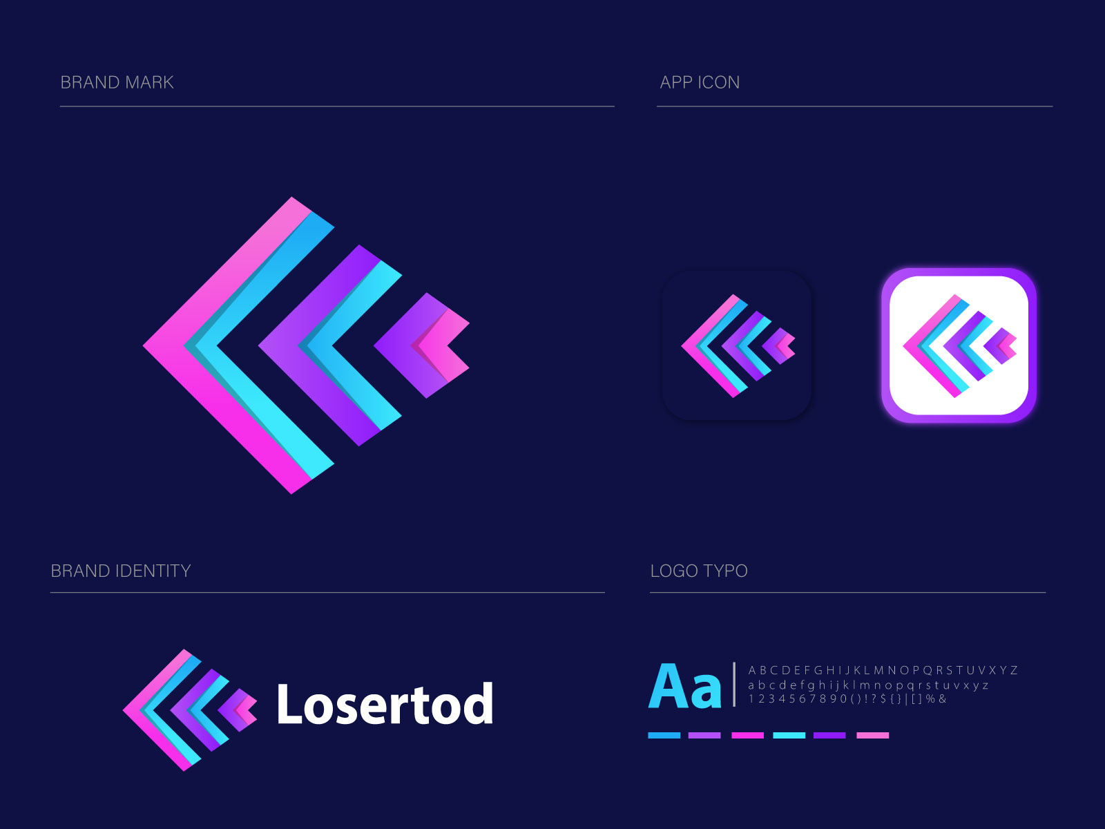 L Letter Icon Logo Losertod Brand Identity By Pexels Pro On Dribbble