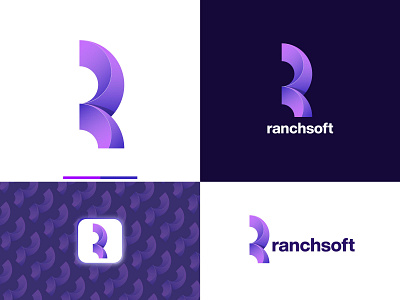 R Letter Modern gradient colorful logo | R letter logo