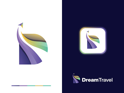 Dream Travel Modern Icon Logo Design