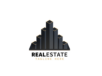 Real Estate Icon Logo Design brand identity