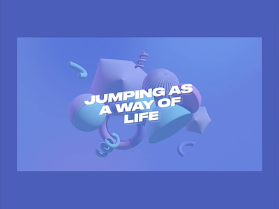 I-Jump 3d animation button colorful cursor figure grid hover interaction mainpage minimal motion preloader ribsone typogaphy ui ux violet webdesign website