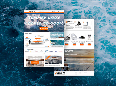 Boating Home Page branding design graphic design home page ui user interface ux