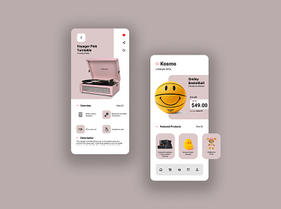 Lifestyle Ecommerce Mobile UI Store app concept design ecommerce graphic design illustration interface mobile ui user interface ux