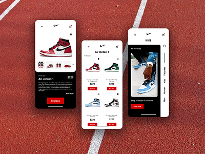 Nike Air Jordan 1 Concept Store Mobile branding concept design ecommerce fashion graphic design illustration mobile nike shoes sneakers streetwear ui user interface ux