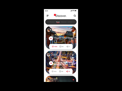 Travel Mobile App app branding concept design graphic design korea travel ui user interface ux