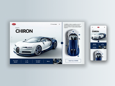 Bugatti Concept branding bugatti bugatti chiron car concept design graphic design illustration sports car ui user interface ux website