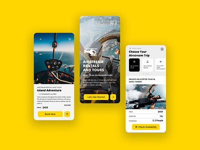 Helicopter Ride App Concept app brand branding concept design graphic design helicopter mobile ui user interface ux