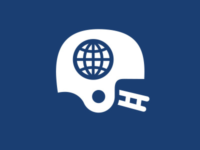 Expansion League football globe helmet icon sports vector