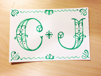 C + J charity lettering typhoon typography