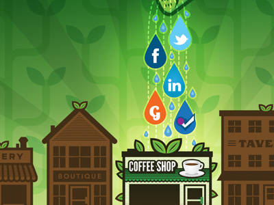 Sprouting Businesses 2 brown green media plant social vector