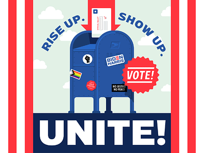 Rise up. Show up. Unite! election illustration politics riseupshowupunite vector vote