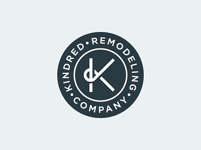 Kindred Remodeling Co 2 circle company k kindred remodel remodeling typography
