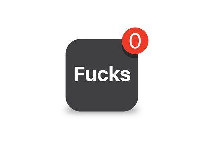Zero Fucks app icon ios sticker