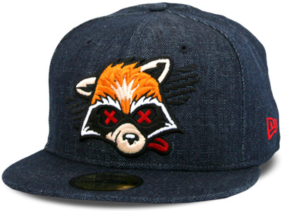 Roadkill New Era denim hat new era raccoon stitching vector