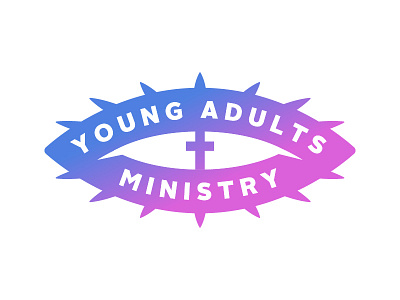 Young Adults Ministry church gradient logo ministry