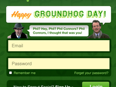 It's Groundhog Day! bill murray day groundhog login modal plant social media sprout