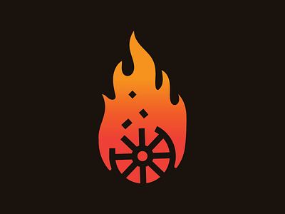 Wagon-Wright burn fire flame vector wagon western wheel