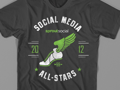 Social Media Allstars social media star tshirt vector wings