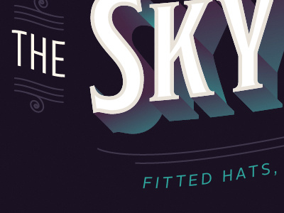 The Skywatcher shadow typography vector