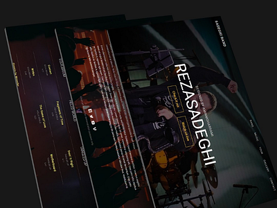 Design Reza Sadeghi Band Website uiuxdesigner fronterdesigner