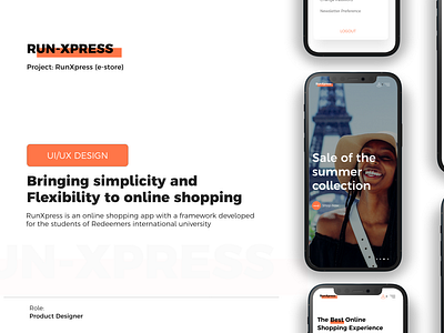 UI/UX Design for RunXpress E-store