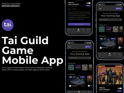 Tai Guild Game App Design app branding design ui ux