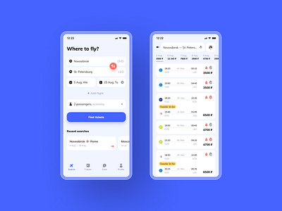 Flight booking | Mobile app