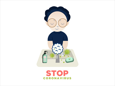 Hand washing concept fact Coronavirus art artwork concept coronavirus design digital art graphic design handwash handwashing illustraion shop stay