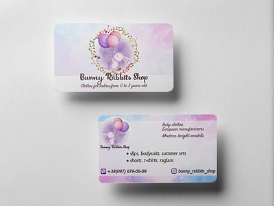 business card Bunny beautiful buisness card card design illustration визитка дизайн