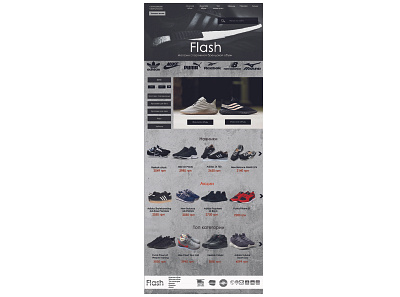 Sports shoe store website design illustration shoes sport website дизайн