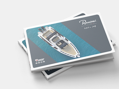 Ranieri International Catalogue boat boat logo boating boats brand design mock up premium premium mockup summer yacht yacht club yachting