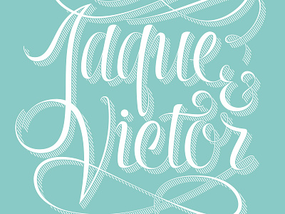 Jaque & Victor lettering type wedding