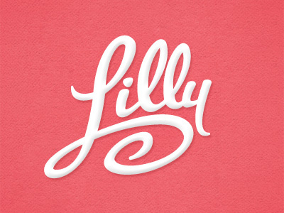 Lilly brand letter logo script typography