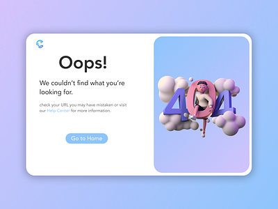 404 page not found 3d 404 design homepage illustration ui web webpage