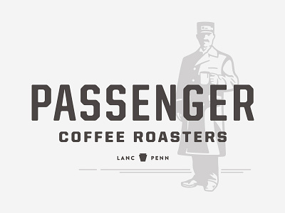 Passenger Coffee Roasters Logo with Conductor Asset coffee drink roasters