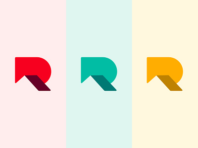 R Mark branding colorful design green house identity illustration logo red speech bubble sun vector yellow