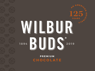 Wilbur Buds 125th Anniversary Logo anniversary branding chocolate identity design