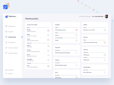 ProNotes - Digital Learning Platform - Redesign