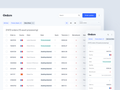 Table's Filters Component - Backmarket Back Office