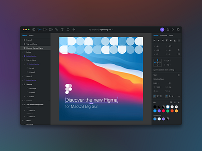 Figma's Darkmode app concept dailyui dark mode dark ui design figma macos product design redesign tool ui ux