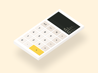 Isometric Calculator - DailyUI - 004 calculator calculator app calculator ui dailyui dailyuichallenge figma isometric isometric design ui vector
