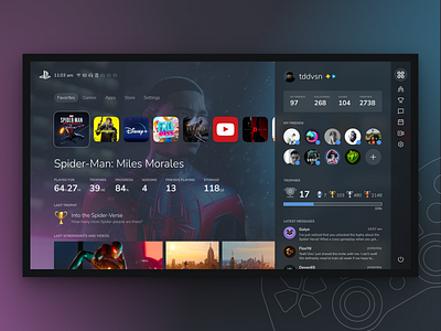 PS5 UI User Profile - DailyUI - 006