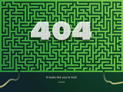 404 Page - DailyUI - 008 404 404 error 404 page dailyui dailyuichallenge design figma labyrinth landing lost maze search ui ui design web website