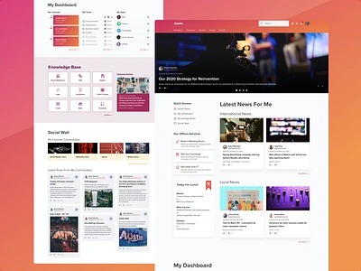 Media Company Intranet Landing Page app communication community company corporate enterprise figma internal knowledge base landing landing page news news app sharing website