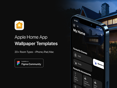 Apple Home App Wallpaper Templates Figma Community File app apple community download figma freebie home homekit ios ios 15 ipados kit macos smart smart home template wallpaper