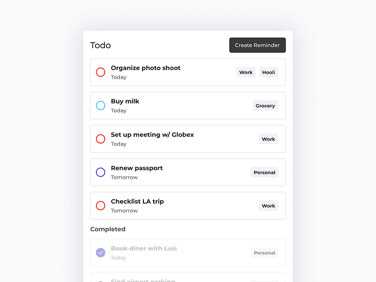 Todo List - DailyUI - 042 by Teddy Voisin on Dribbble