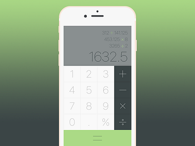 Calculator - DailyUI 004 calculator dailyui sketch ui ux