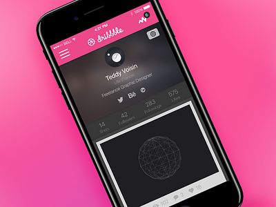 User Profile Dribbble Redesign - DailyUI 006