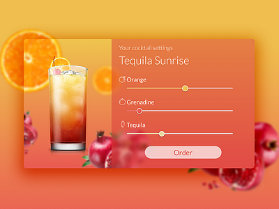 Tequila Sunrise Settings - DailyUI007 dailyui settings sketch ui ux